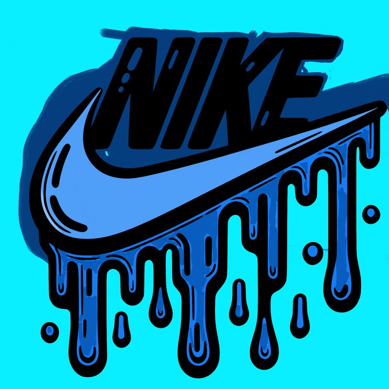 dripping nike logo