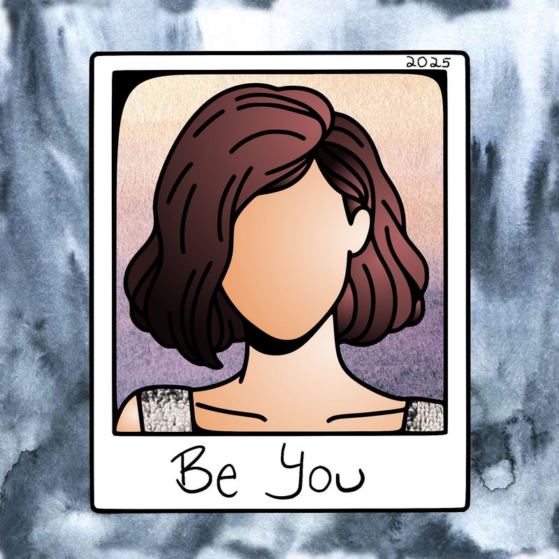 a polaroid portrait of swift's face cut off at the eyes