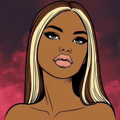 realistic woman with full lips