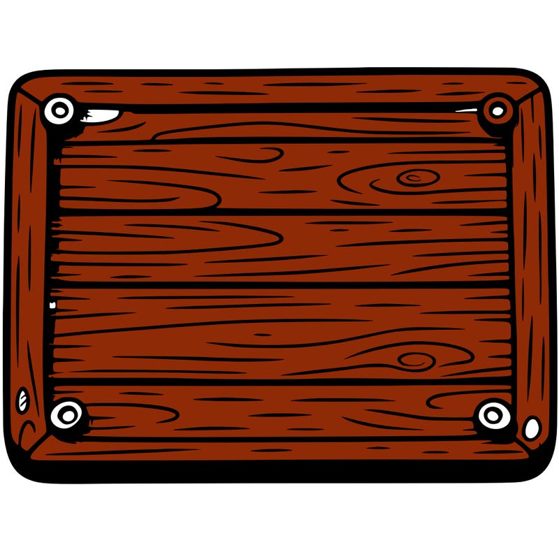 a rectangular wooden board