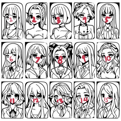 girls that look diffrent anime