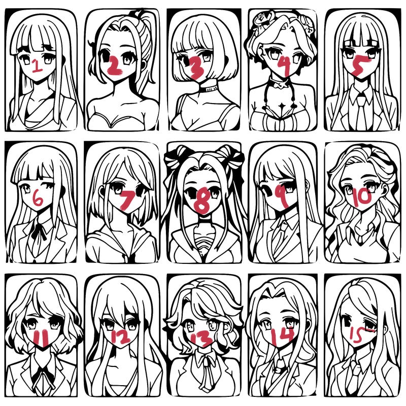 girls that look diffrent anime