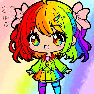 cute chibi anime girl