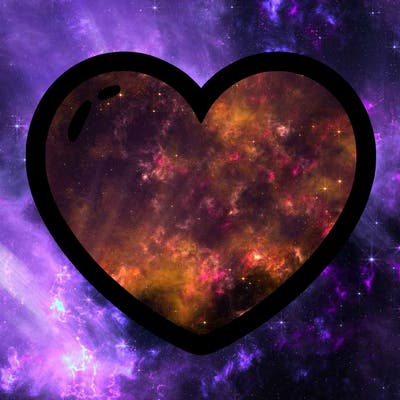 a blank heart