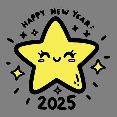 happy new year 2025 star wish