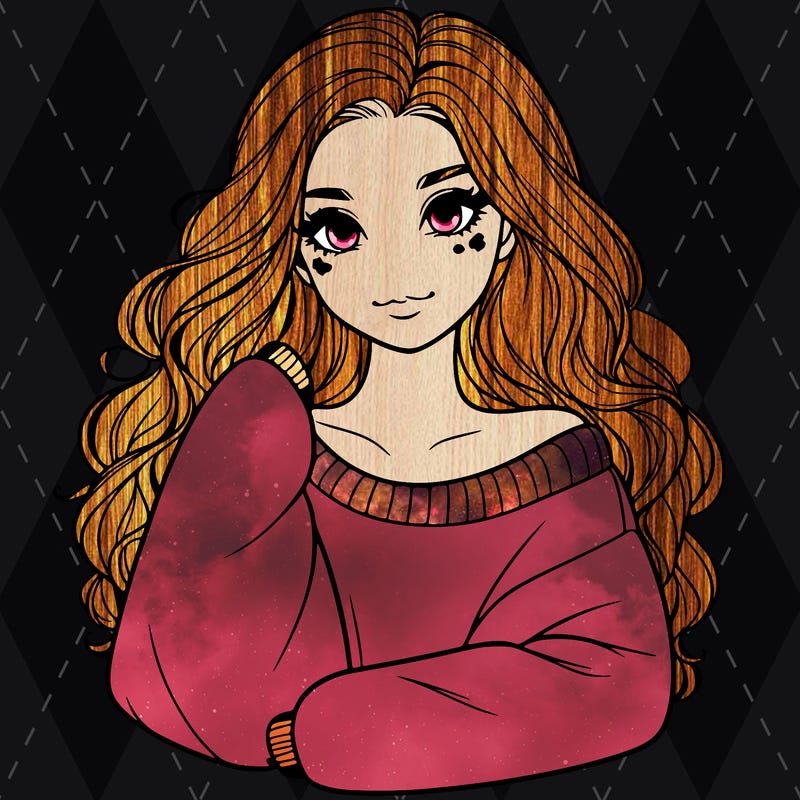 a beautiful girl in a big sweatshirt