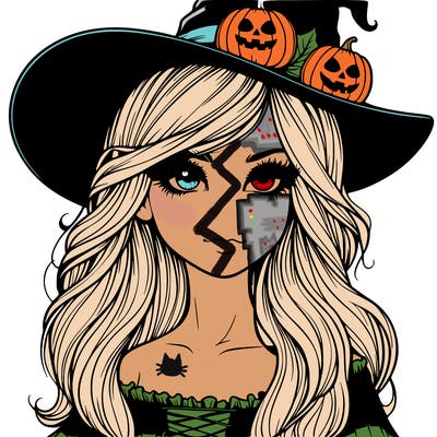 halloween realistic girl