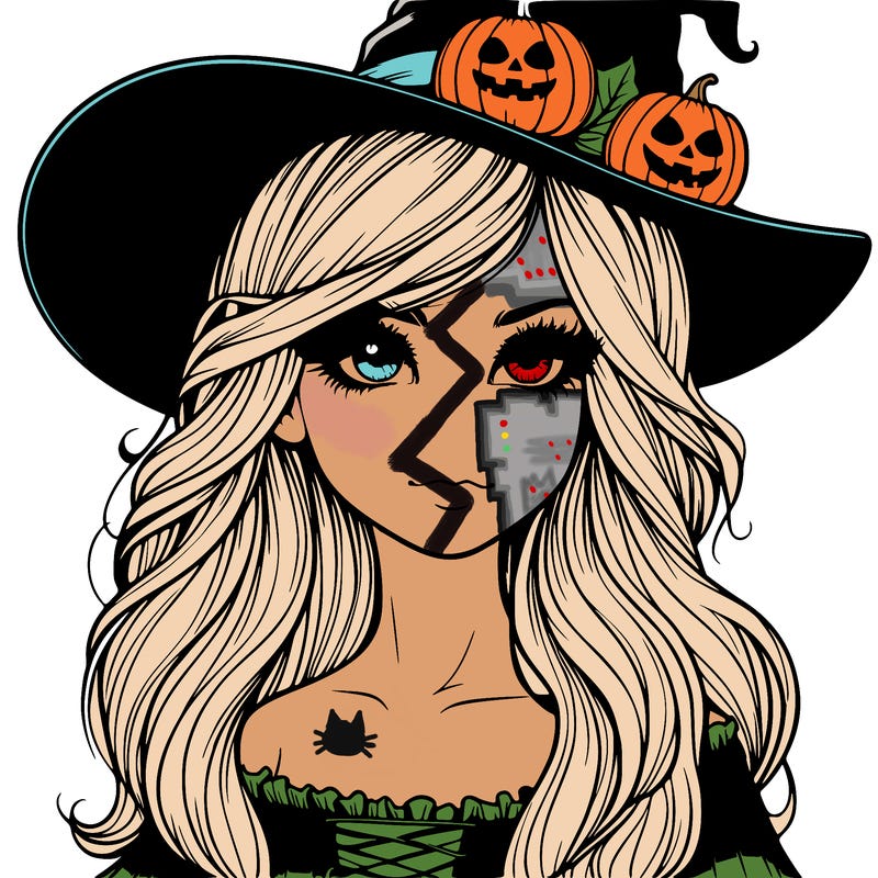 halloween realistic girl