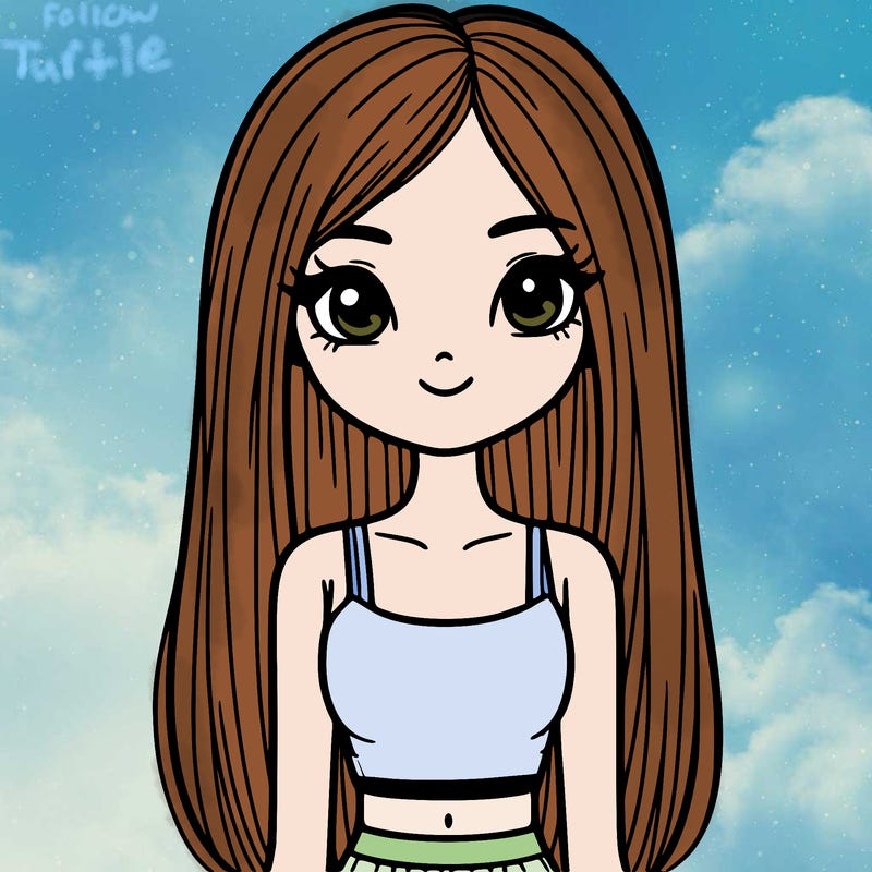 girl with straight long hair wearing a crop top