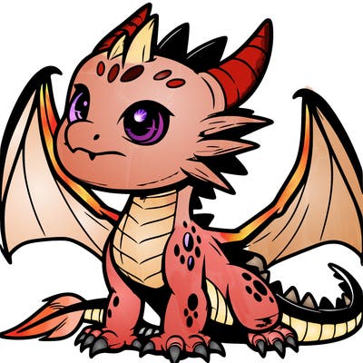 fierce baby night dragon