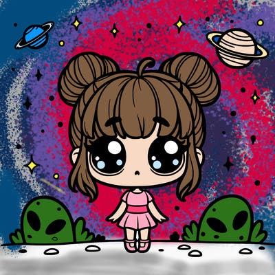 cute alien girl