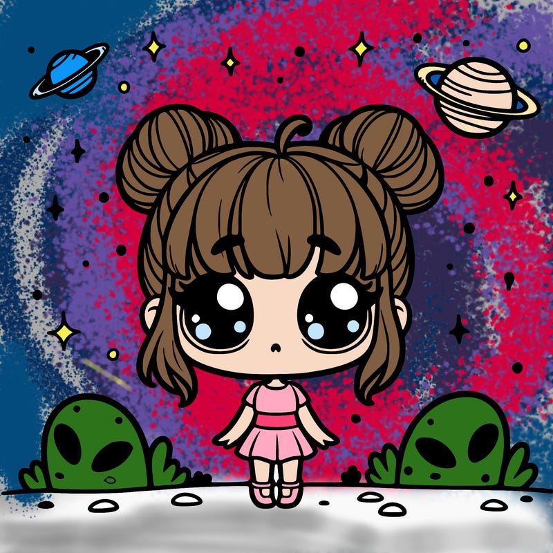 cute alien girl