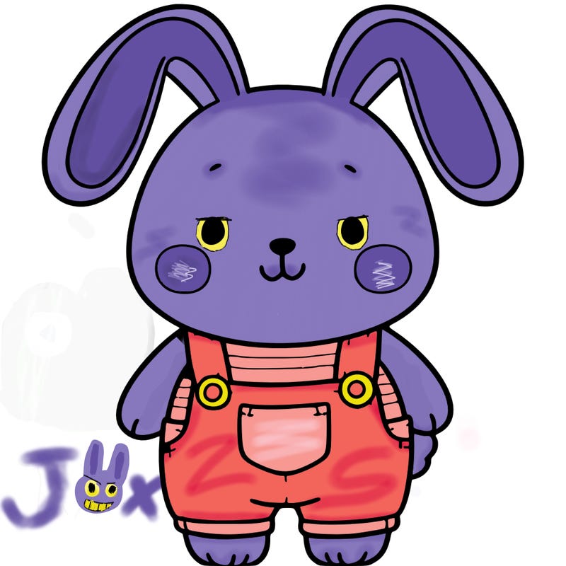 rabbit with overalls