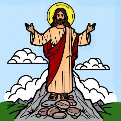 jesus transfigured on the mountain