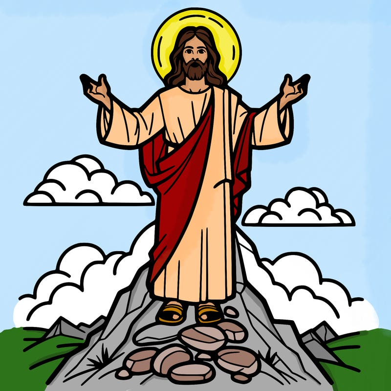 jesus transfigured on the mountain