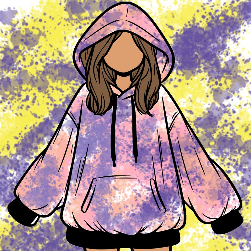 girl in oversized hoodie
