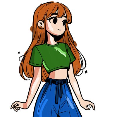 girl in a cute crop top