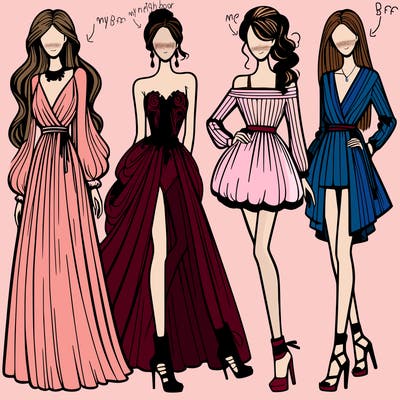fashion models dresses