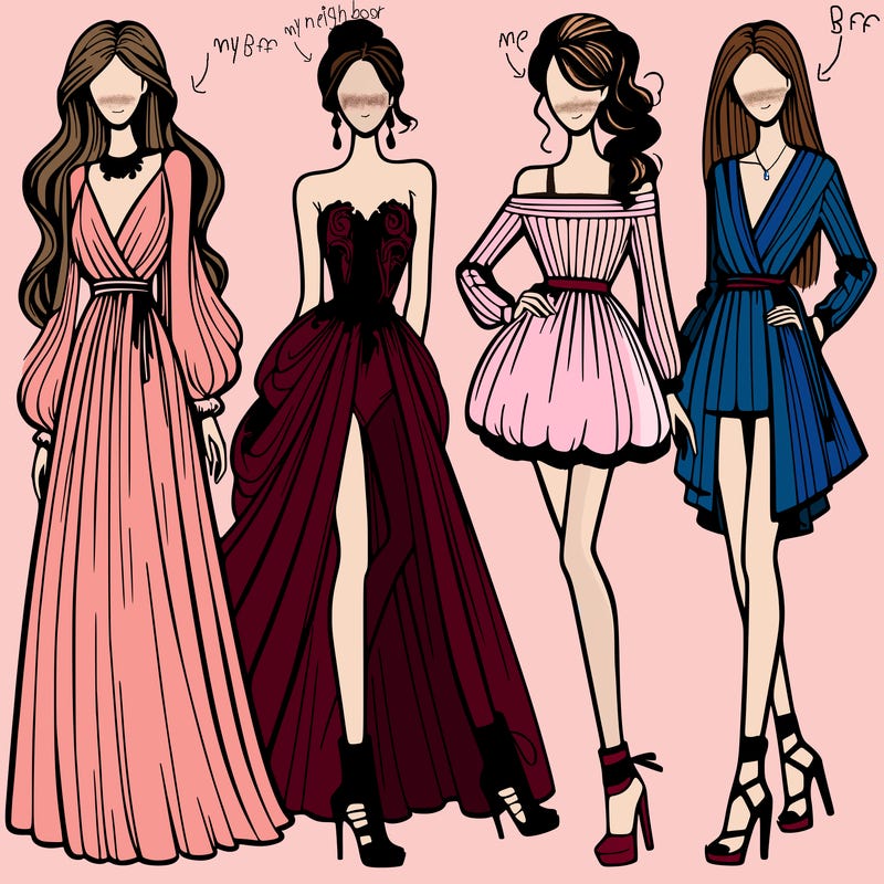 fashion models dresses