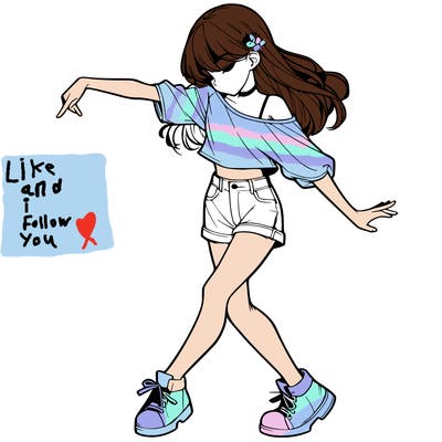 realistic girl danceing