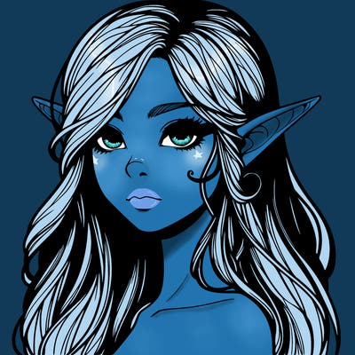 elf girl realistic dark fantasy