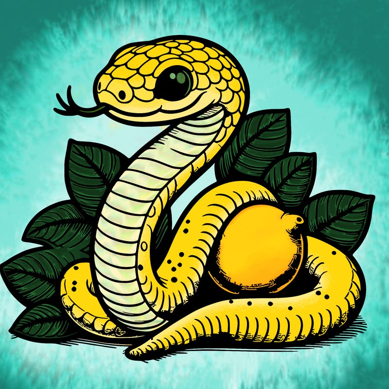 realistic lemon snake