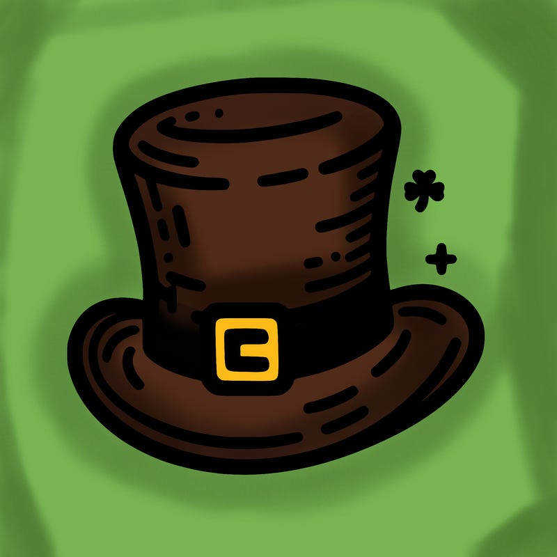 st patrick hat with thin lines