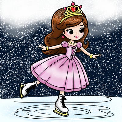 princess skating on ice