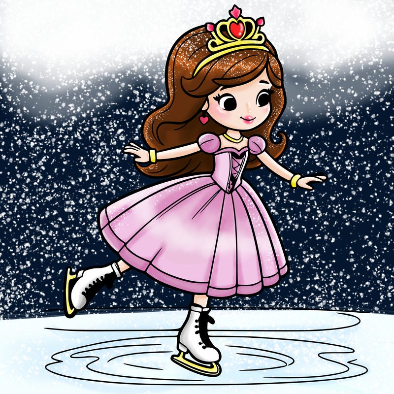 princess skating on ice
