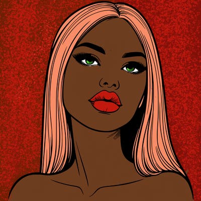 realistic woman with full lips