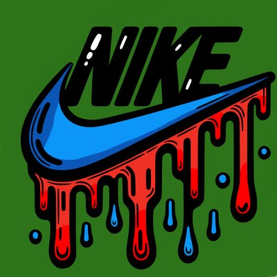 dripping nike logo