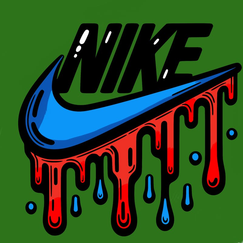 dripping nike logo