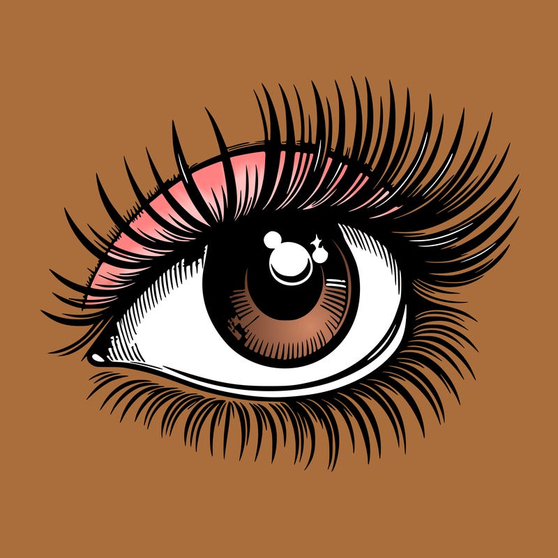 realistic eye long eylashes