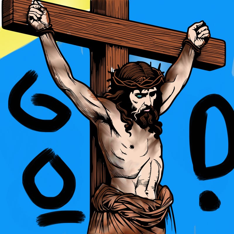 jesus realistic on the cross