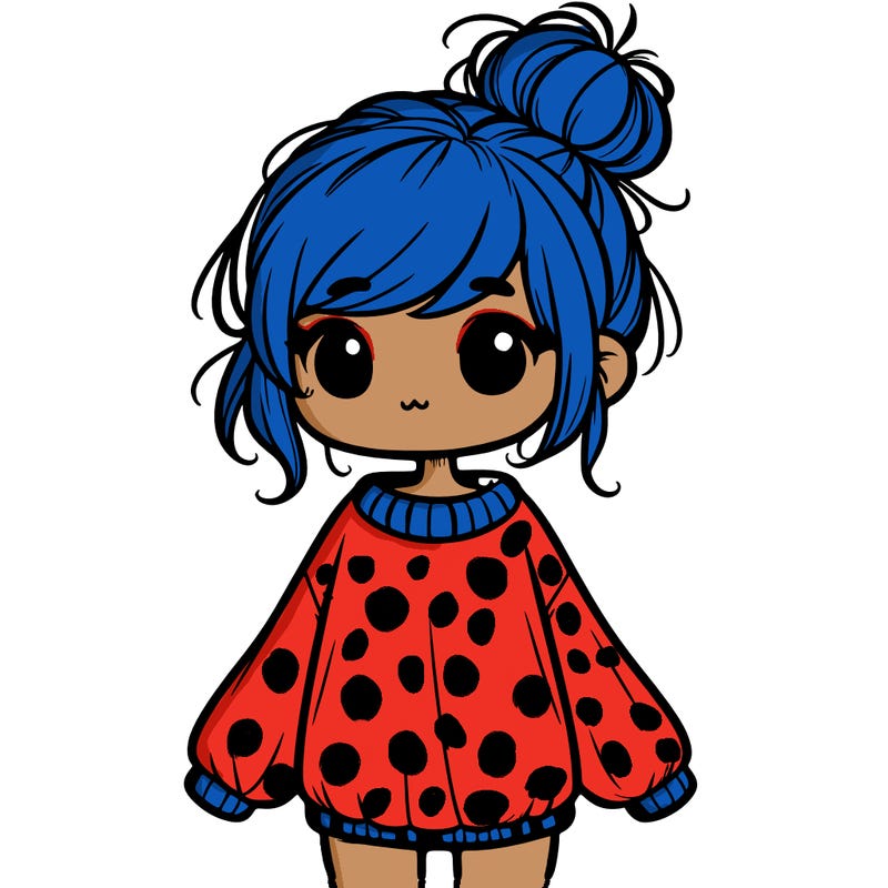 cute girl with baggy sweater and messy bun