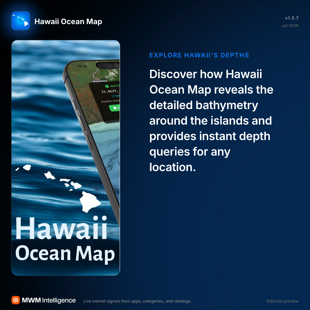 Hawaii Ocean Map - Navigation App | MWM