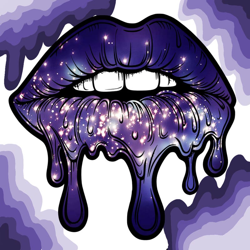 realistic melting lips