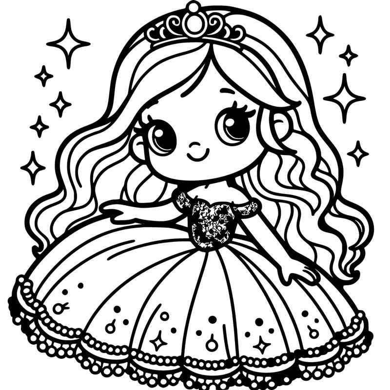 a princess in a shiny dress