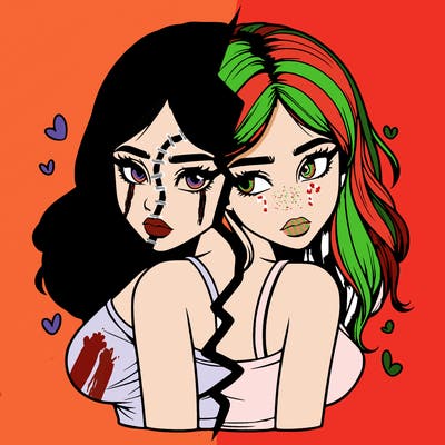 realistic girl split