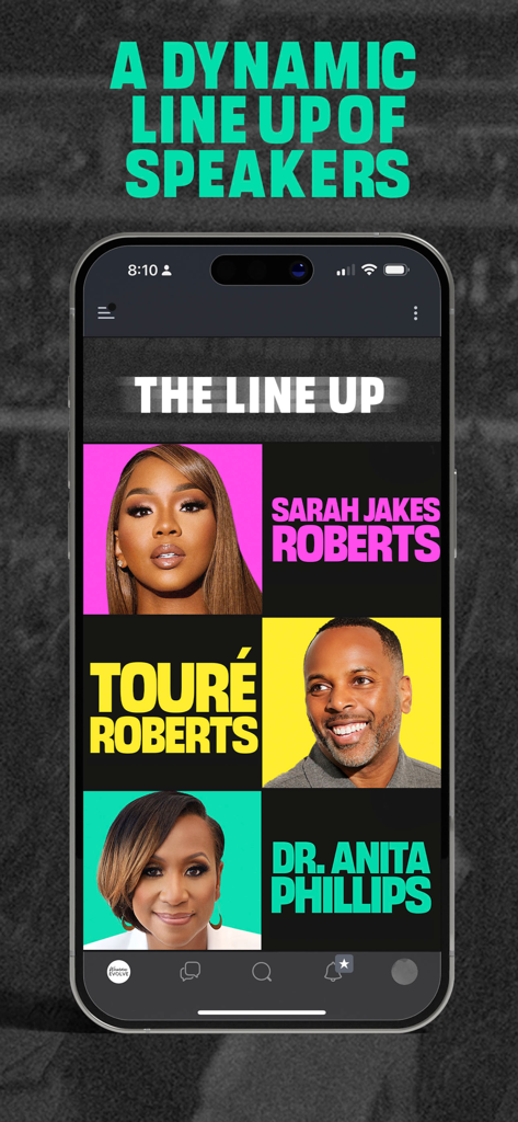 Woman Evolve - Woman Evolve app speaker lineup featuring Sarah Jakes Roberts Touré Roberts and Dr Anita Phillips