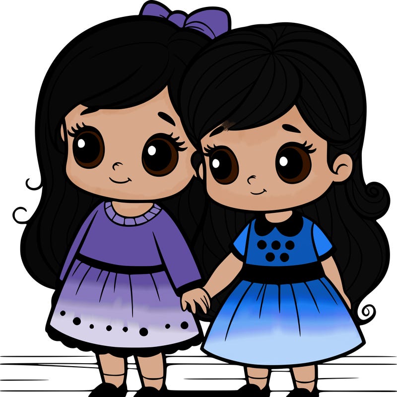 a girl with her cousin