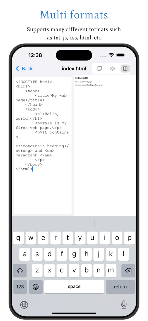 Text Edit - WordPad+ - HTML code editing and preview on Text Edit WordPad plus
