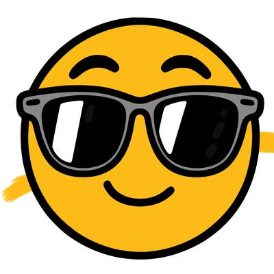 emoji with sunglasses
