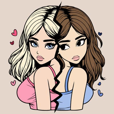 realistic girl split