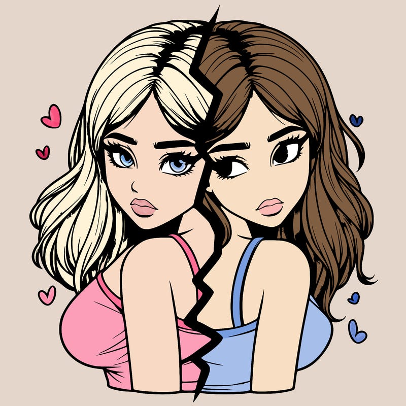 realistic girl split