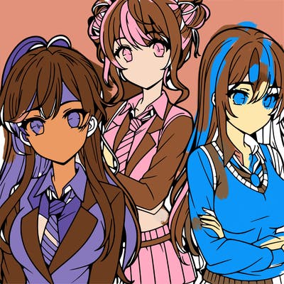 anime girls teenagers