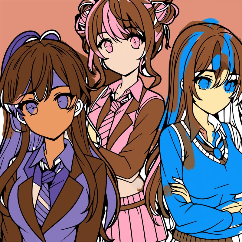 anime girls teenagers