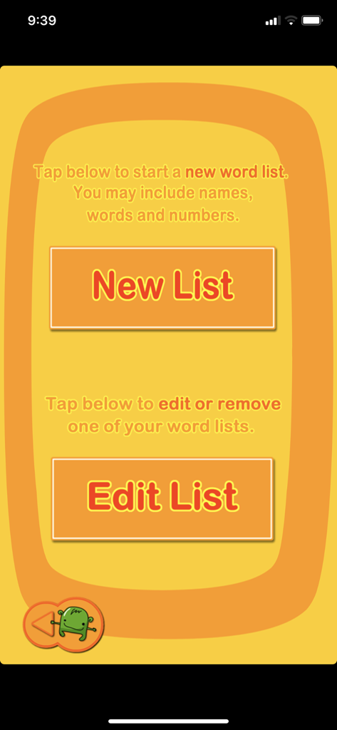 Cursive Touch and Write - Cursive Touch and Write app screen for creating and editing custom word lists.