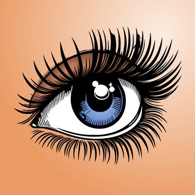 realistic eye long eylashes