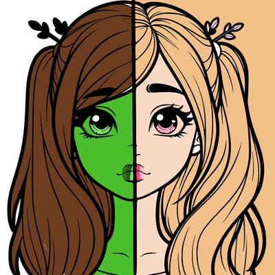 realistic girl split